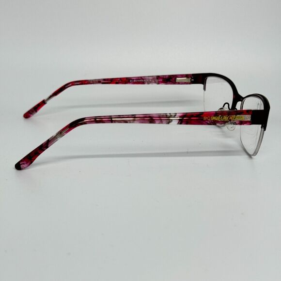 BCBG Maxazria Cat Eye Half Rim Frame Eyeglasses Kana Wine 53 17 135 H13633 - Picture 4 of 7